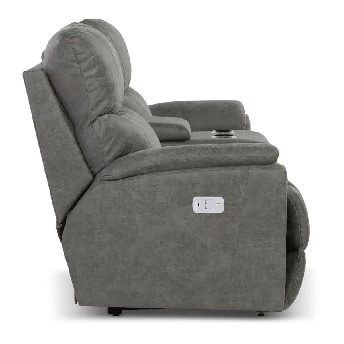 Trouper Power Reclining Loveseat w/ Headrest & Console - U49724 - Image 6
