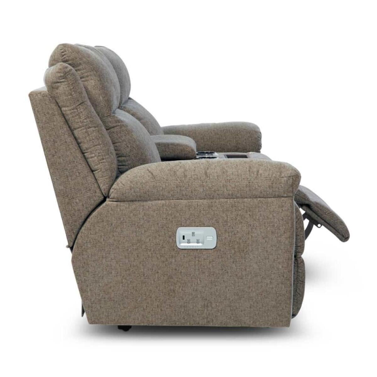 Joel Power Reclining Loveseat W/ Headrest, Lumbar & Console - Image 9