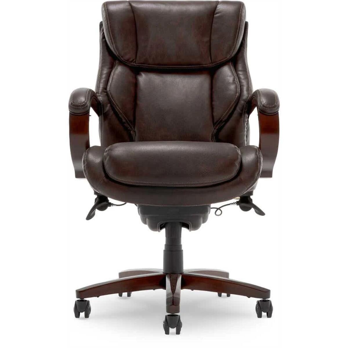 Bellamy Executive Leather Office Chair, Brown - 45783-LZB - Image 4