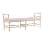 Cream Martini Turned Leg Bench