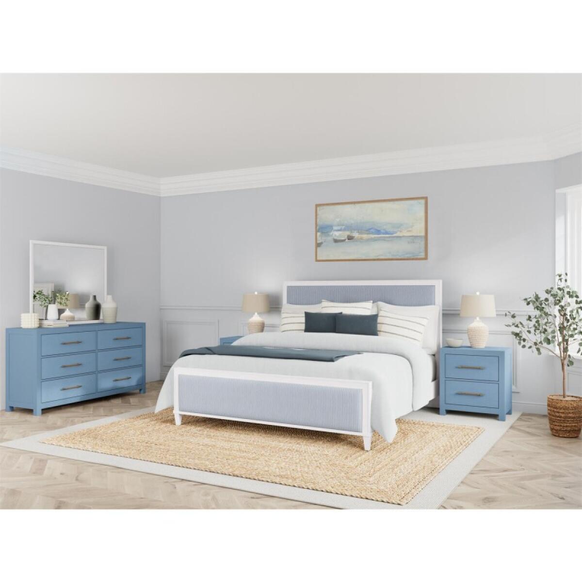 Rosalie 66" 6-Drawer Dresser-Blue - Image 2