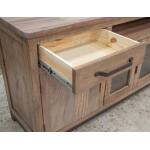 Natural Parota 2 Drawer 2 Door 2 Glass Door 70" TV Stand - Image 10