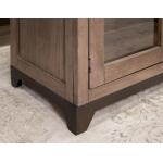 Natural Parota 3 Drawer 4 Glass Doors Console - Image 8