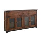 Parota 3 Drawer 4 Glass Doors 70" Console - Image 3