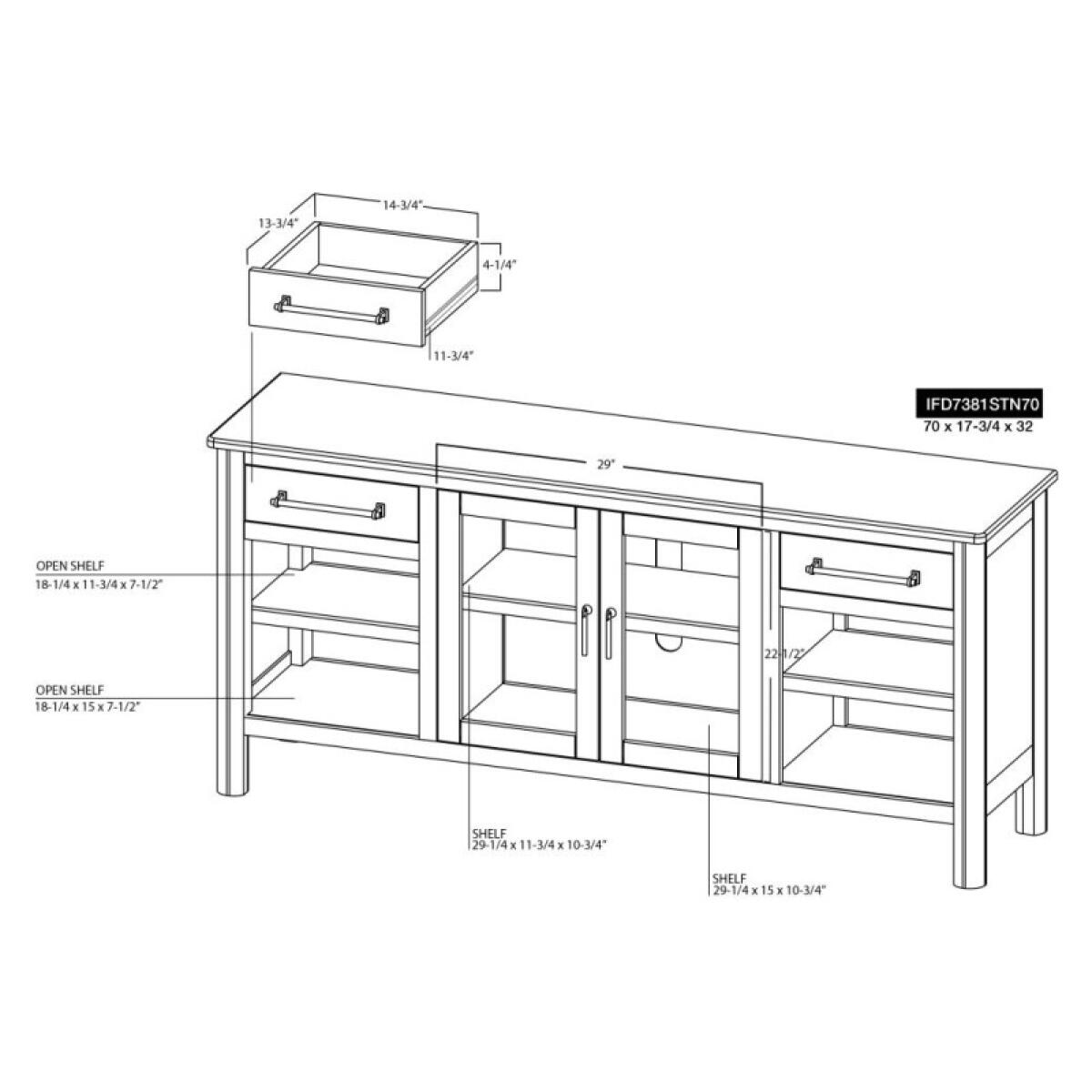 Olimpia 2 Drawer 2 Door TV Stand - Image 7