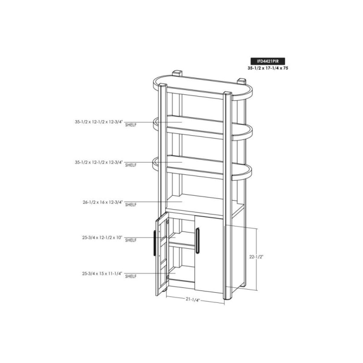 Balam 2 Door, 3 Shelf Pier - Image 10