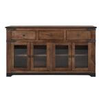 Parota 3 Drawer 4 Glass Doors 70" Console