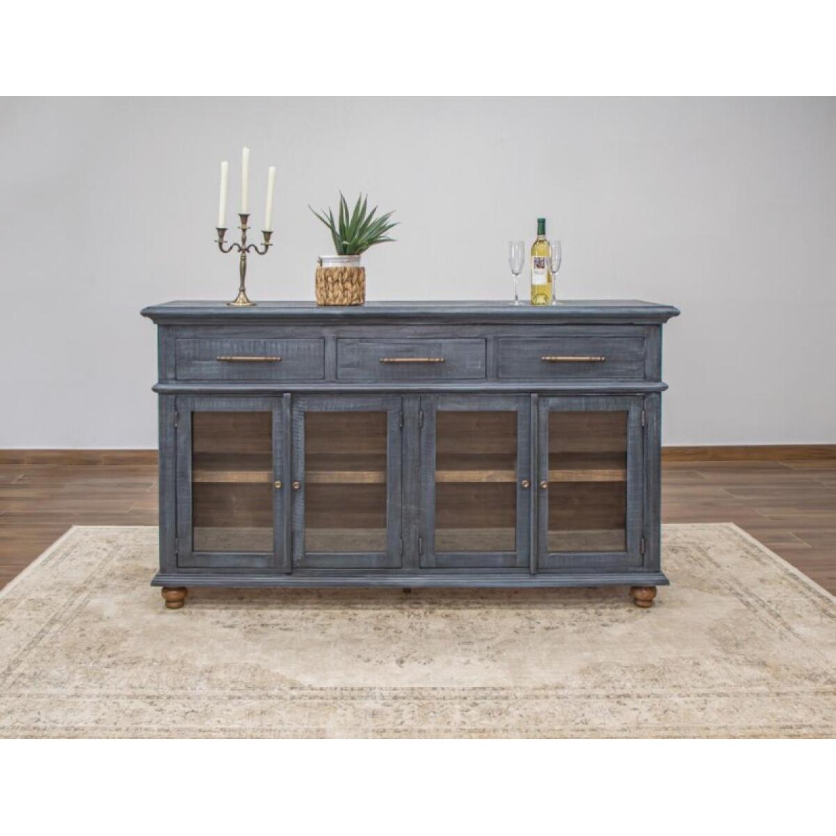 Vintage 3 Drawer 4 Door Console - Image 5