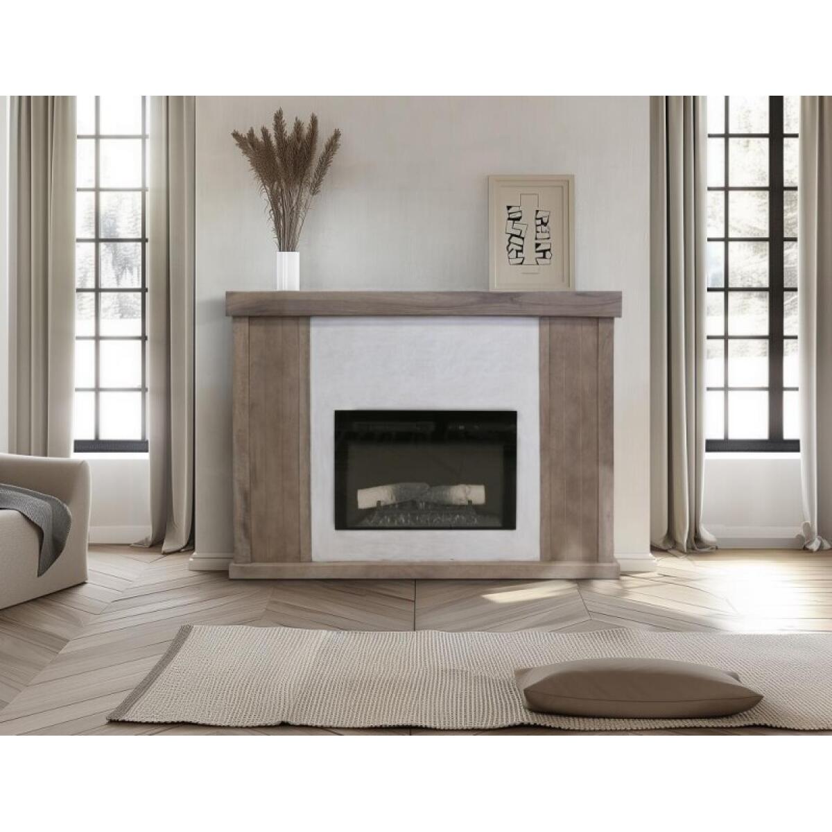 Natural Parota Fireplace Console - Image 4