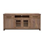 Natural Parota 2 Drawer 2 Door 2 Glass Door 70" TV Stand