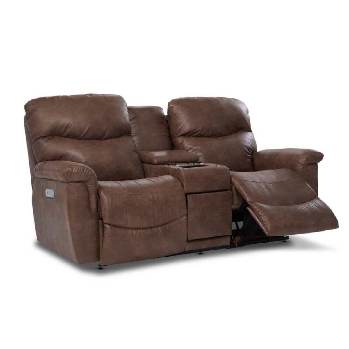 James Power Reclining Loveseat w/ Headrest, Lumbar & Console - X49521 - Image 6