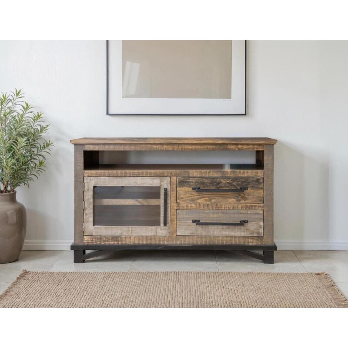 Loft Brown 2 Drawer 1 Door 52" TV Stand - Image 3