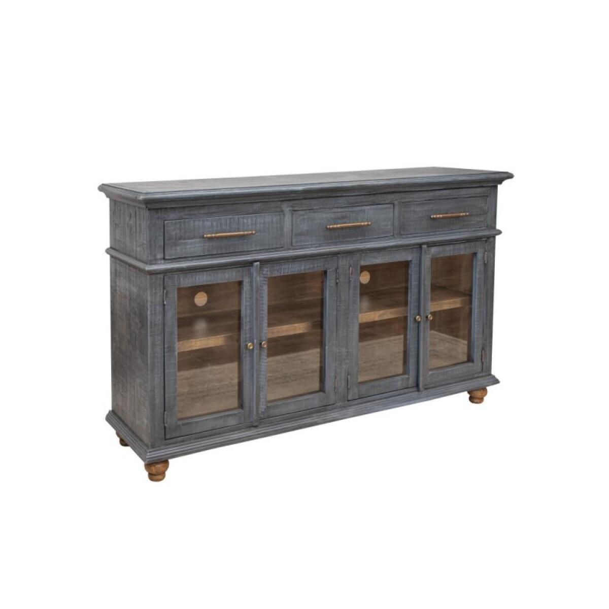 Vintage 3 Drawer 4 Door Console - Image 3