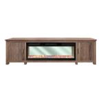 Natural Parota 2 Door Fireplace TV Stand