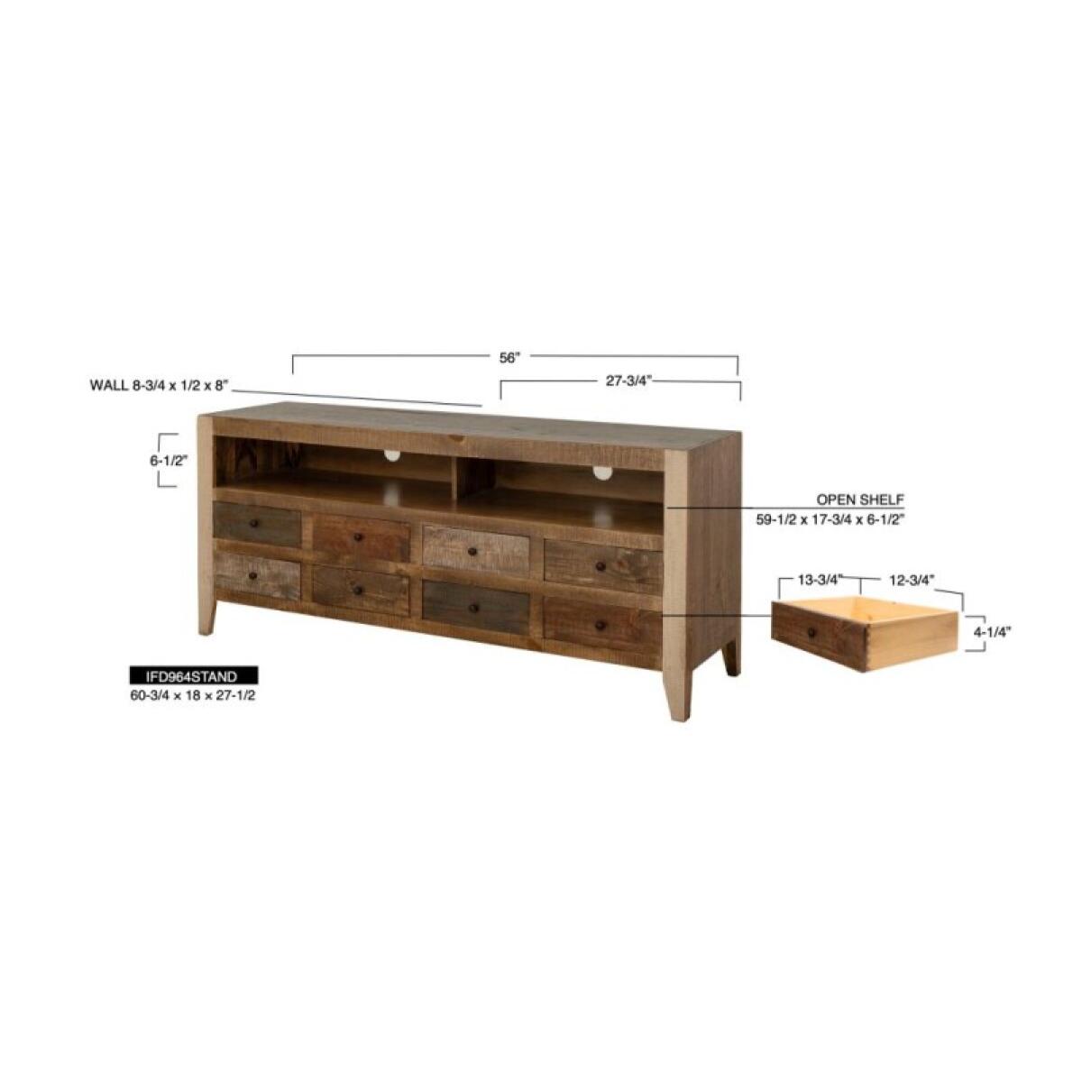 Antique 8 Drawer TV-Stand - Image 11