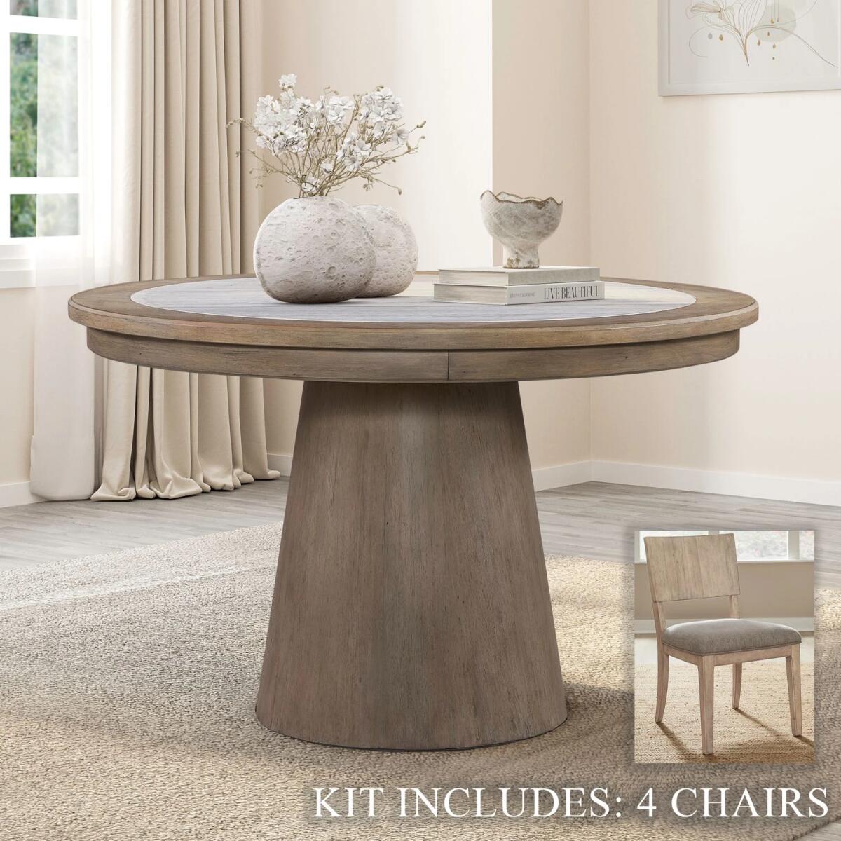 Proximity Place Opt 5 Piece Round Table Set - Image 2