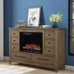 Fireplace TV Consoles 939 8 Drawer Dresser w/ Fire FTS
