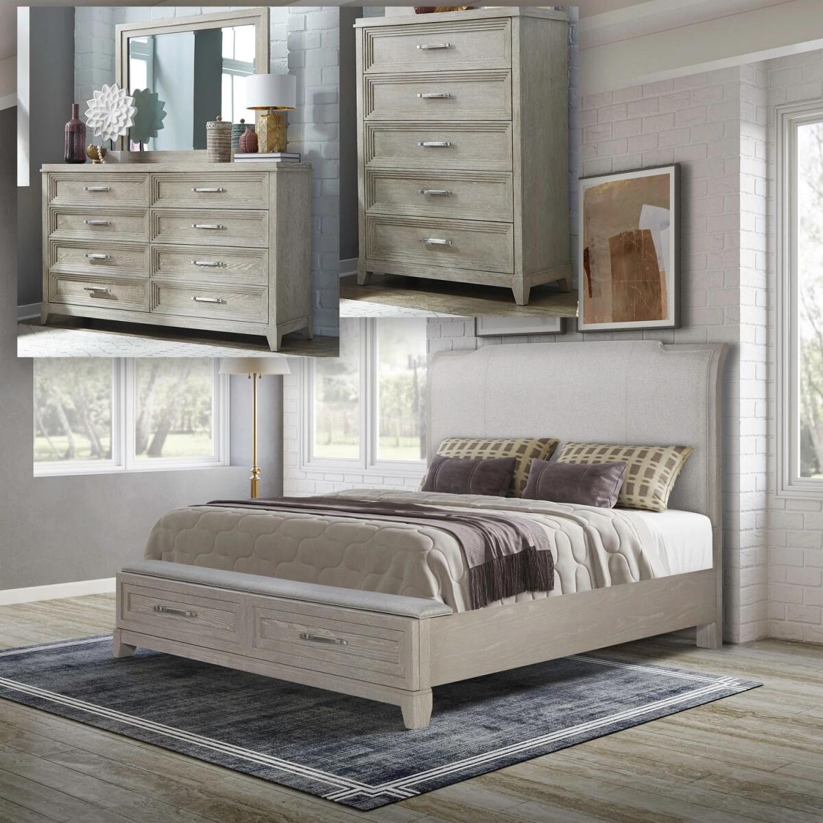 Belmar Queen Storage Bed, Dresser & Mirror, Chest - Image 2