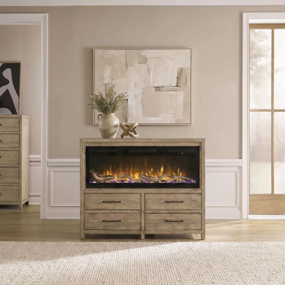 Fireplace TV Consoles 780 54 Inch Chest w/ Fire FTS - Image 2