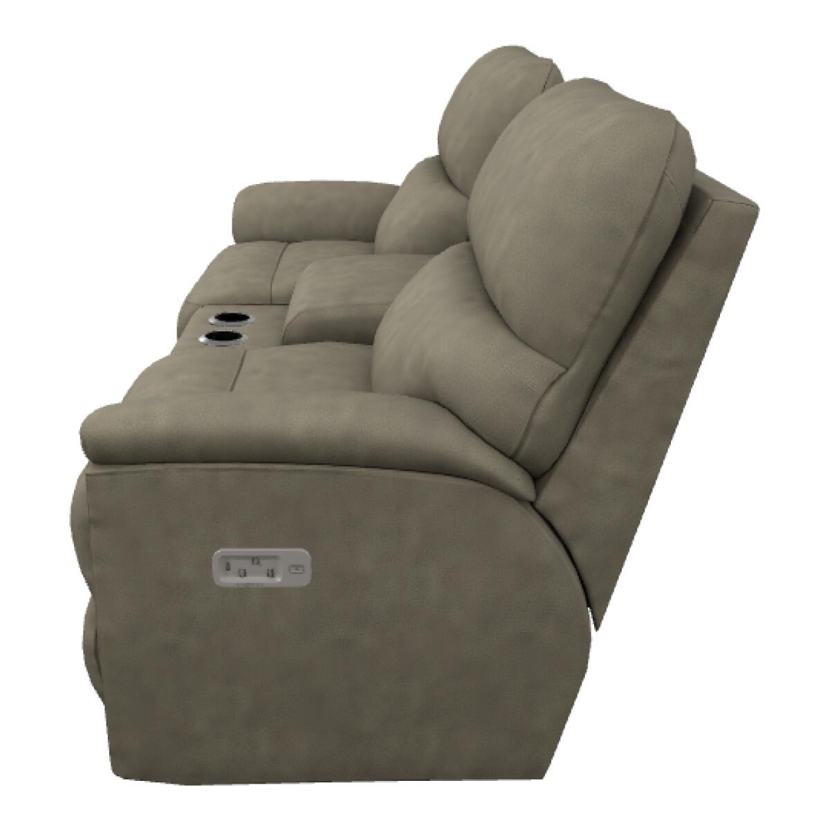 Brooks Power Reclining Loveseat w/ Console Headrest & Lumbar - X49727 - Image 3