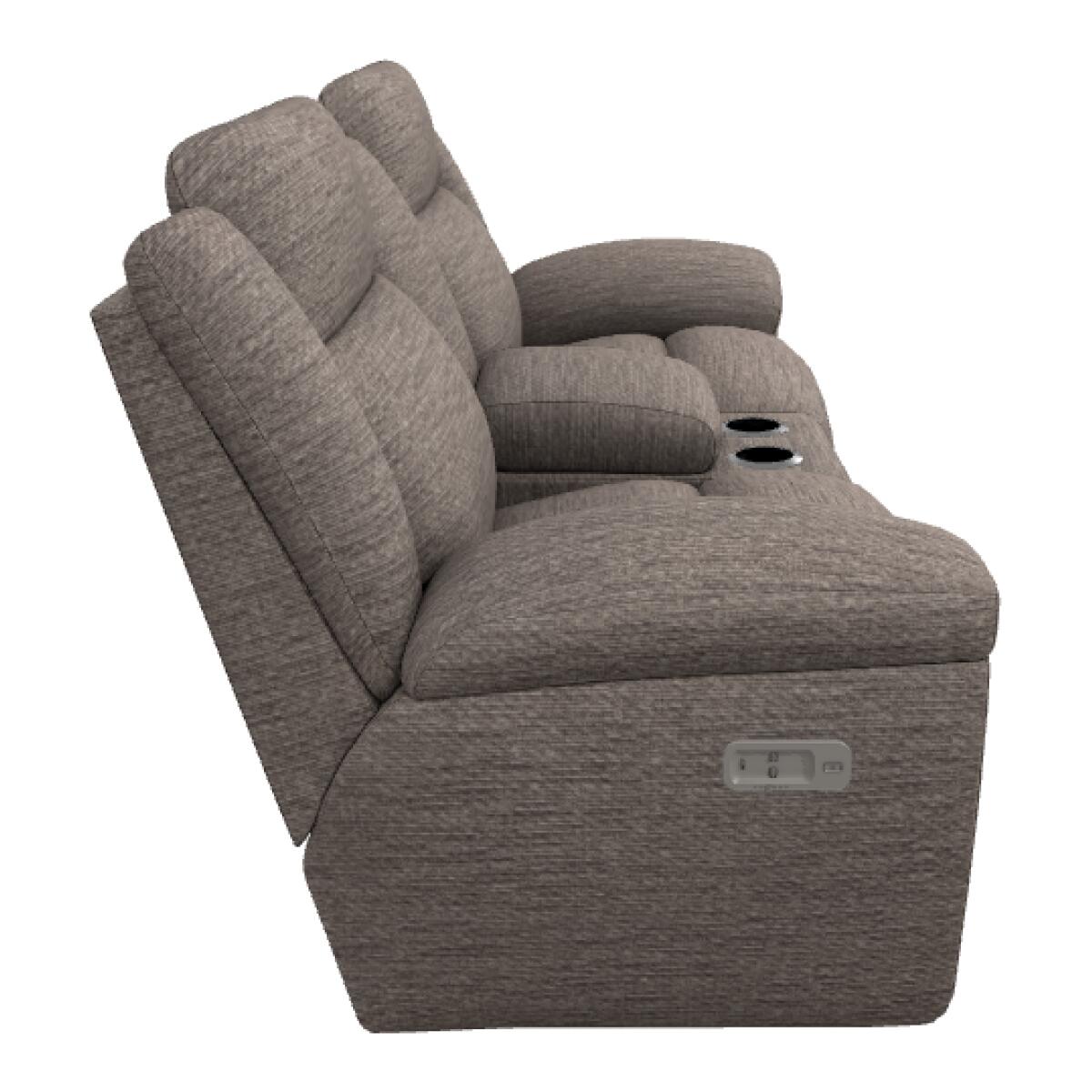 Joel Power Reclining Loveseat w/ Headrest & Console - U49761 - Image 5