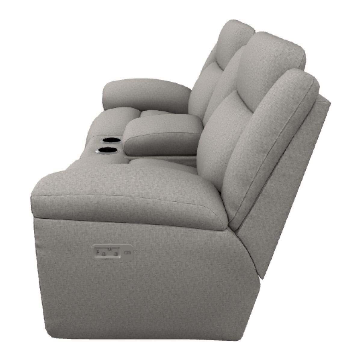 Joel Power Reclining Loveseat w/ Headrest, Lumbar & Console - X49761 - Image 3