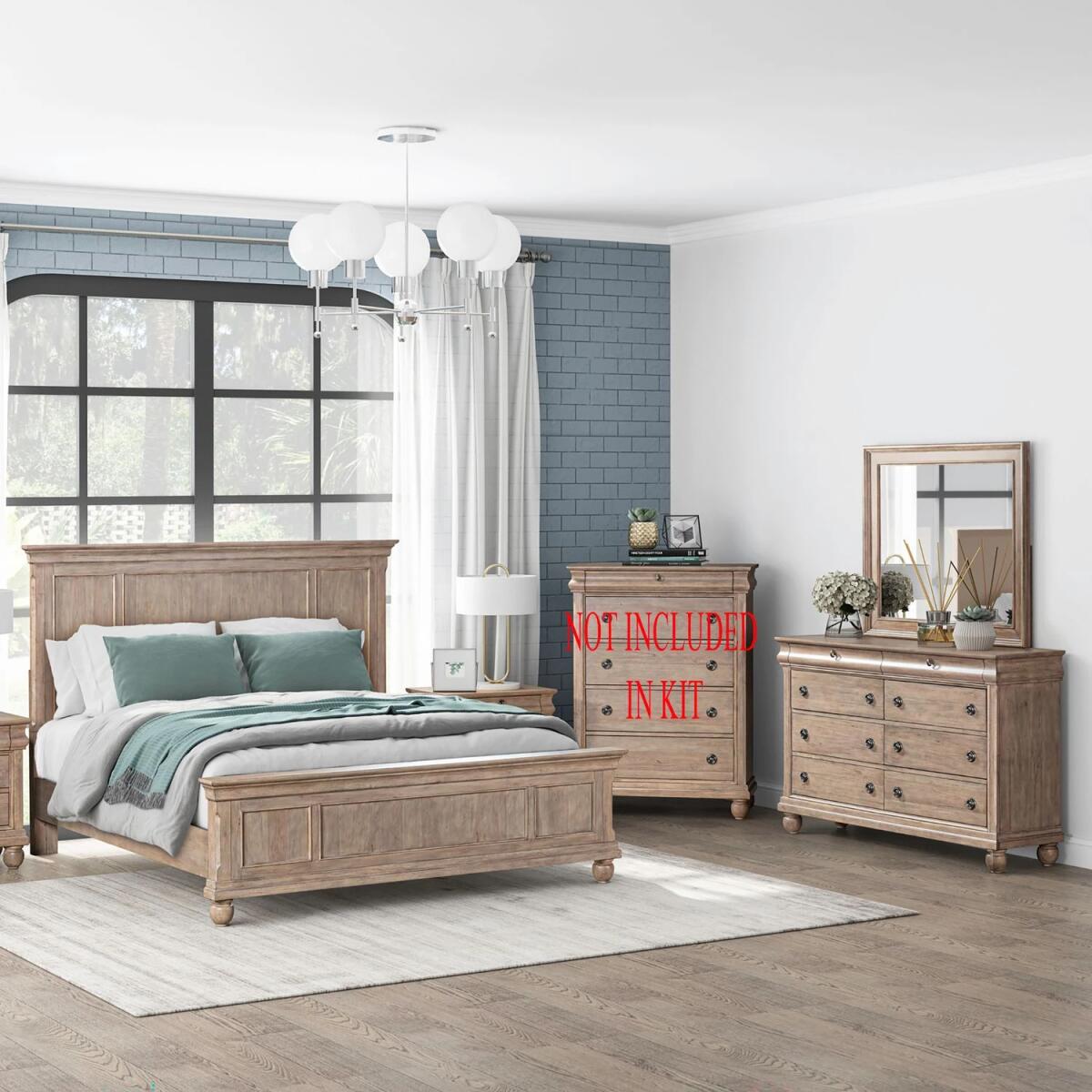 Rustic Traditions Queen Panel Bed, Dresser & Mirror - Image 2