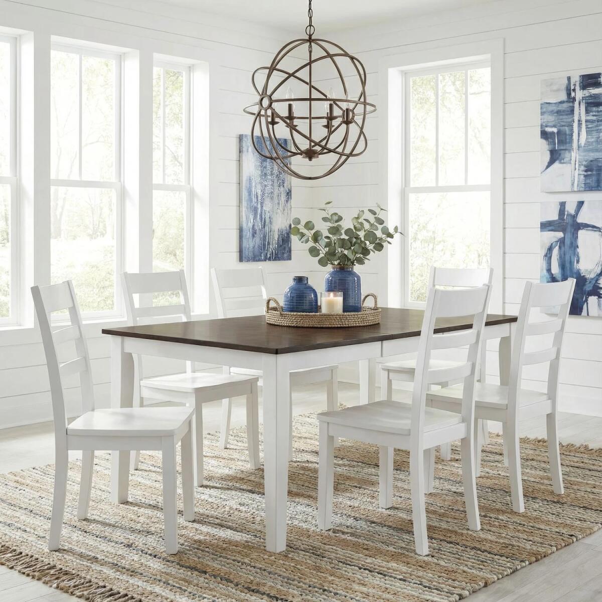 Landale 7 Piece Leg Table Set - Image 2