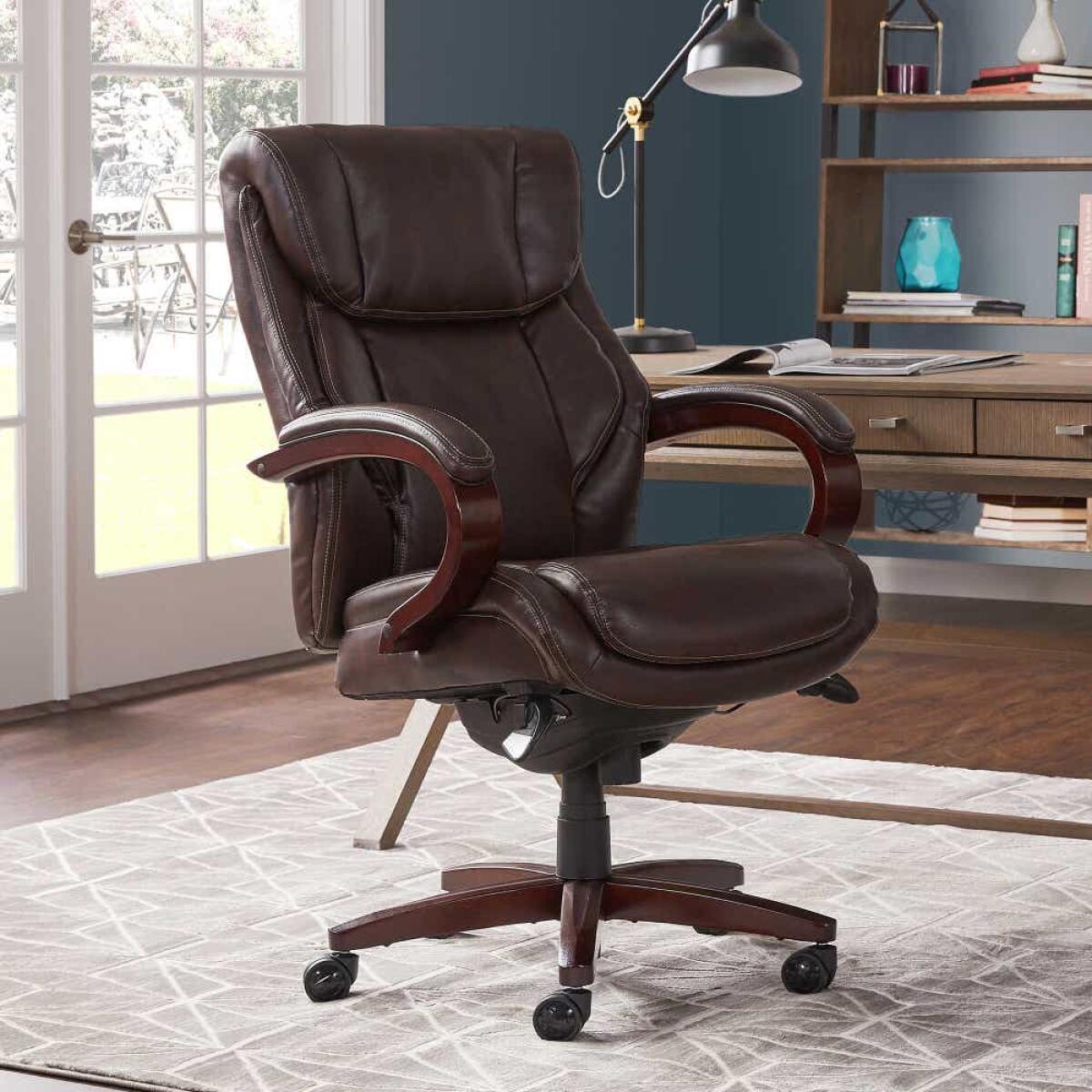 Bellamy Executive Leather Office Chair, Brown - 45783-LZB - Image 3