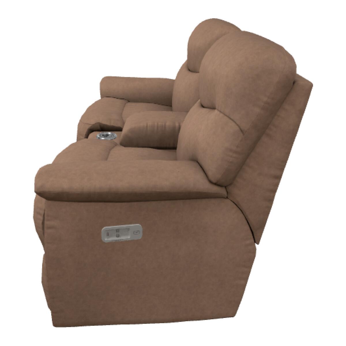 James Power Reclining Loveseat w/ Headrest & Console - U49521 - Image 3