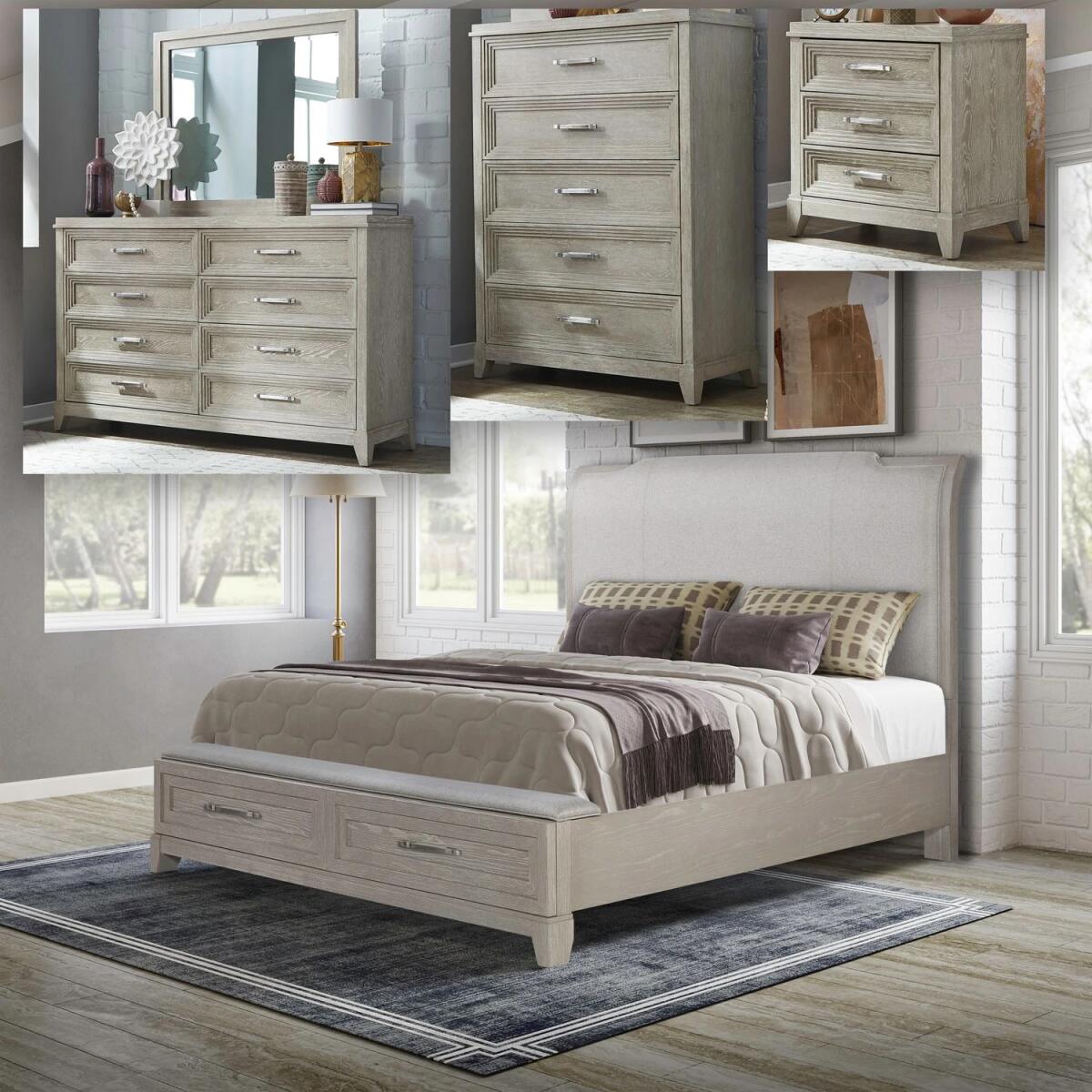 Belmar Queen Storage Bed, Dresser & Mirror, Chest, Night Stand - Image 2