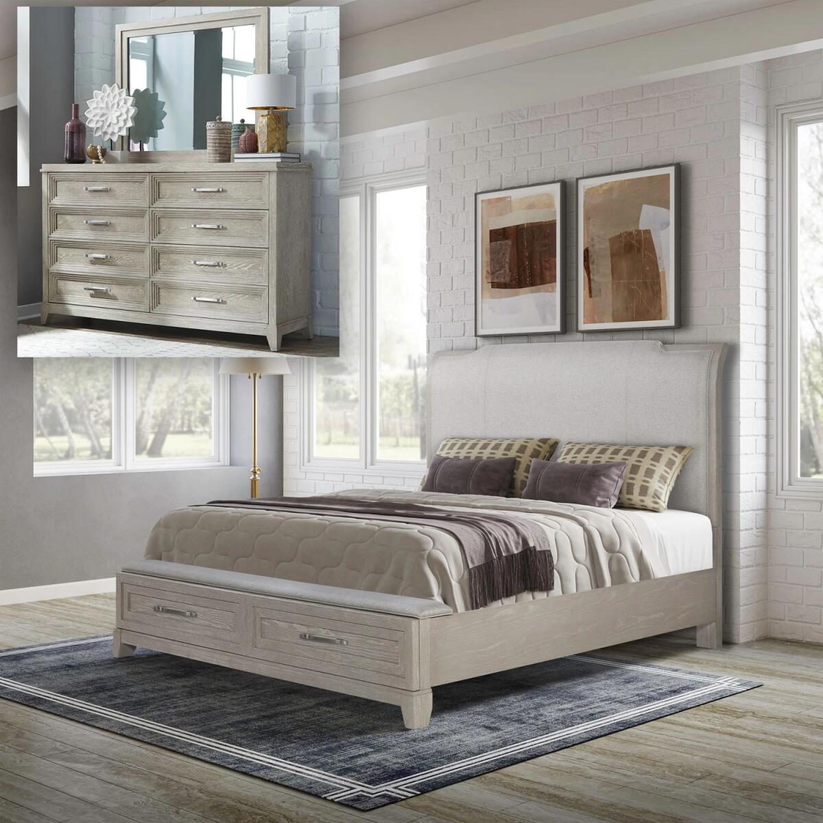 Belmar Queen Storage Bed, Dresser & Mirror - Image 2