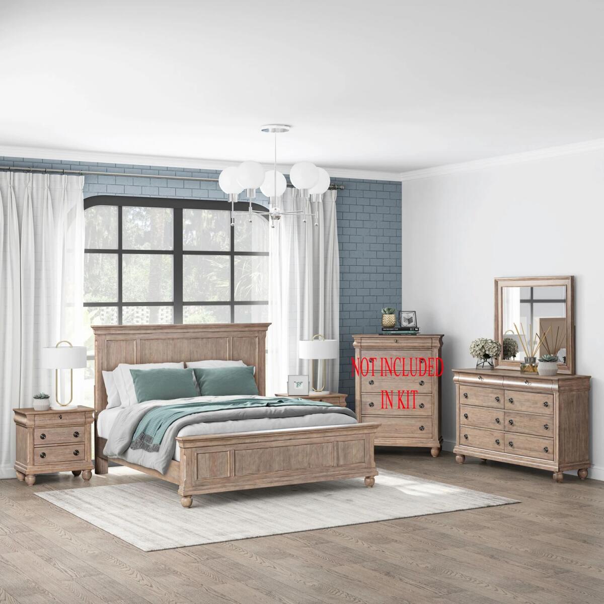Rustic Traditions Queen Panel Bed, Dresser & Mirror, Night Stand - Image 2