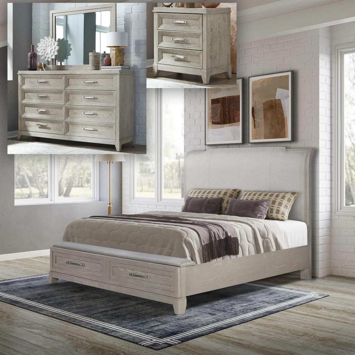 Belmar Queen Storage Bed, Dresser & Mirror, Night Stand - Image 2