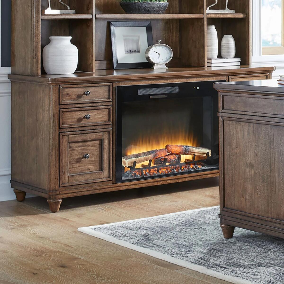 Fireplace TV Consoles 336 68 Inch Credenza w/ Fire FTS - Image 2