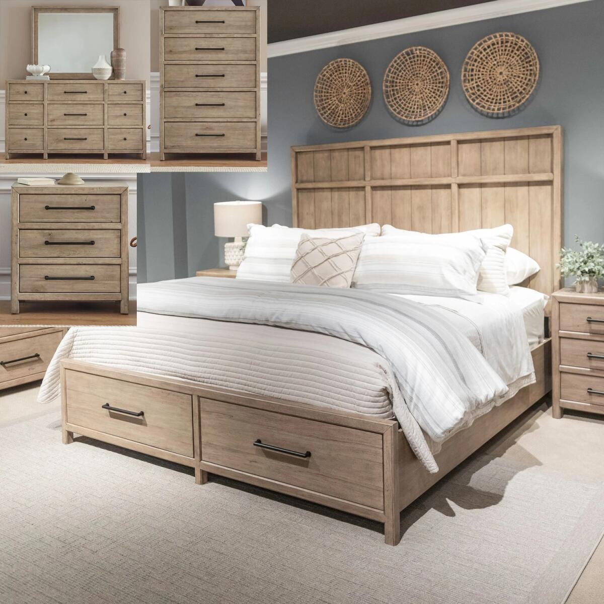 Proximity Place Queen Storage Bed, Dresser & Mirror, Chest, Night Stand - Image 2