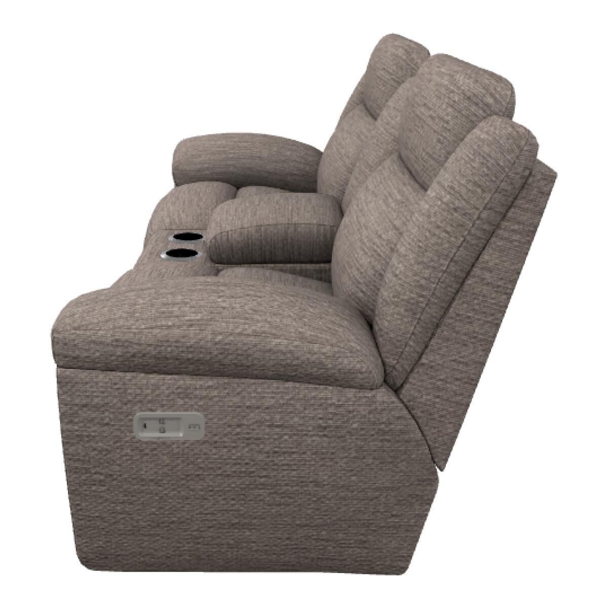 Joel Power Reclining Loveseat w/ Headrest & Console - U49761 - Image 3