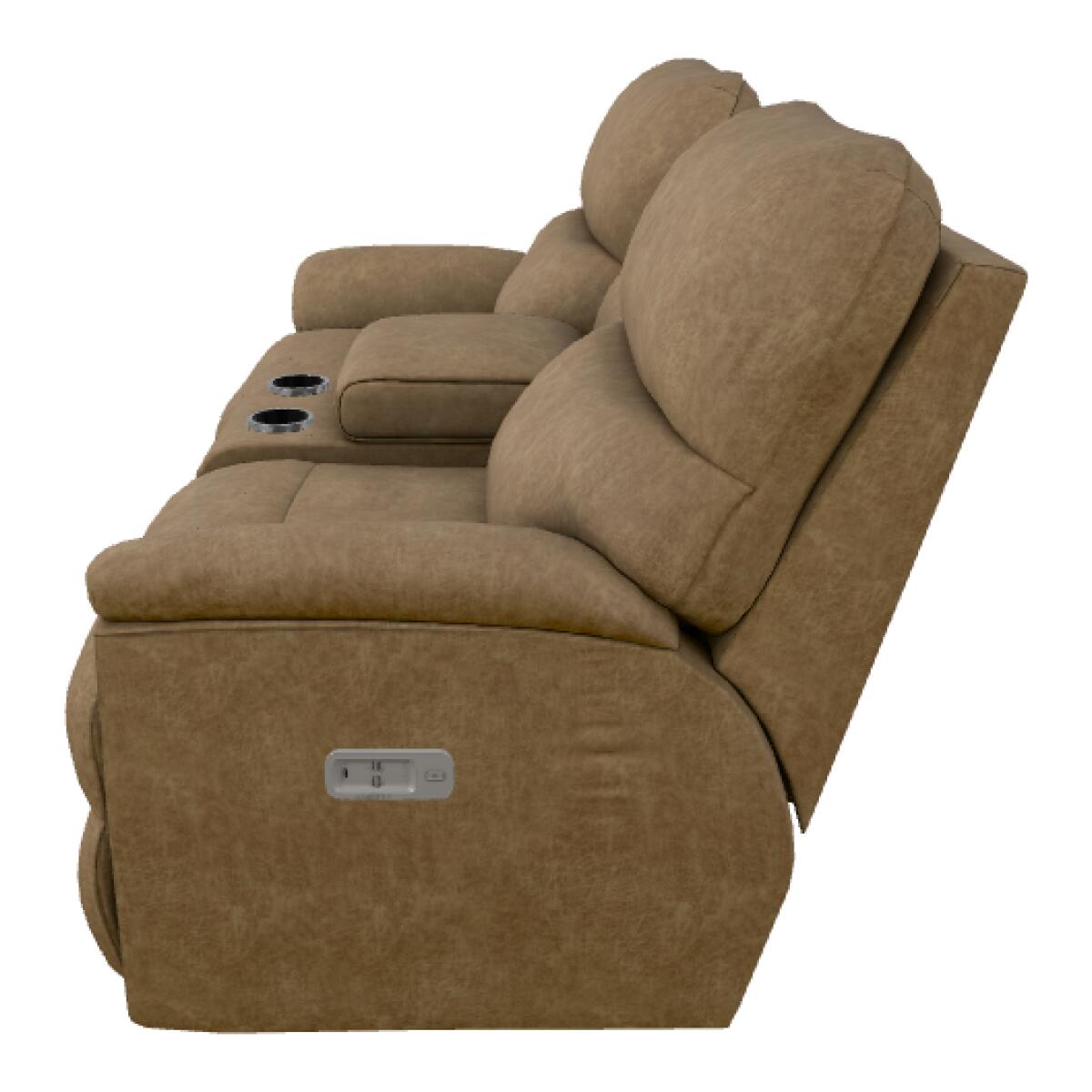 Trouper Power Reclining Loveseat w/ Headrest & Console - U49724 - Image 3