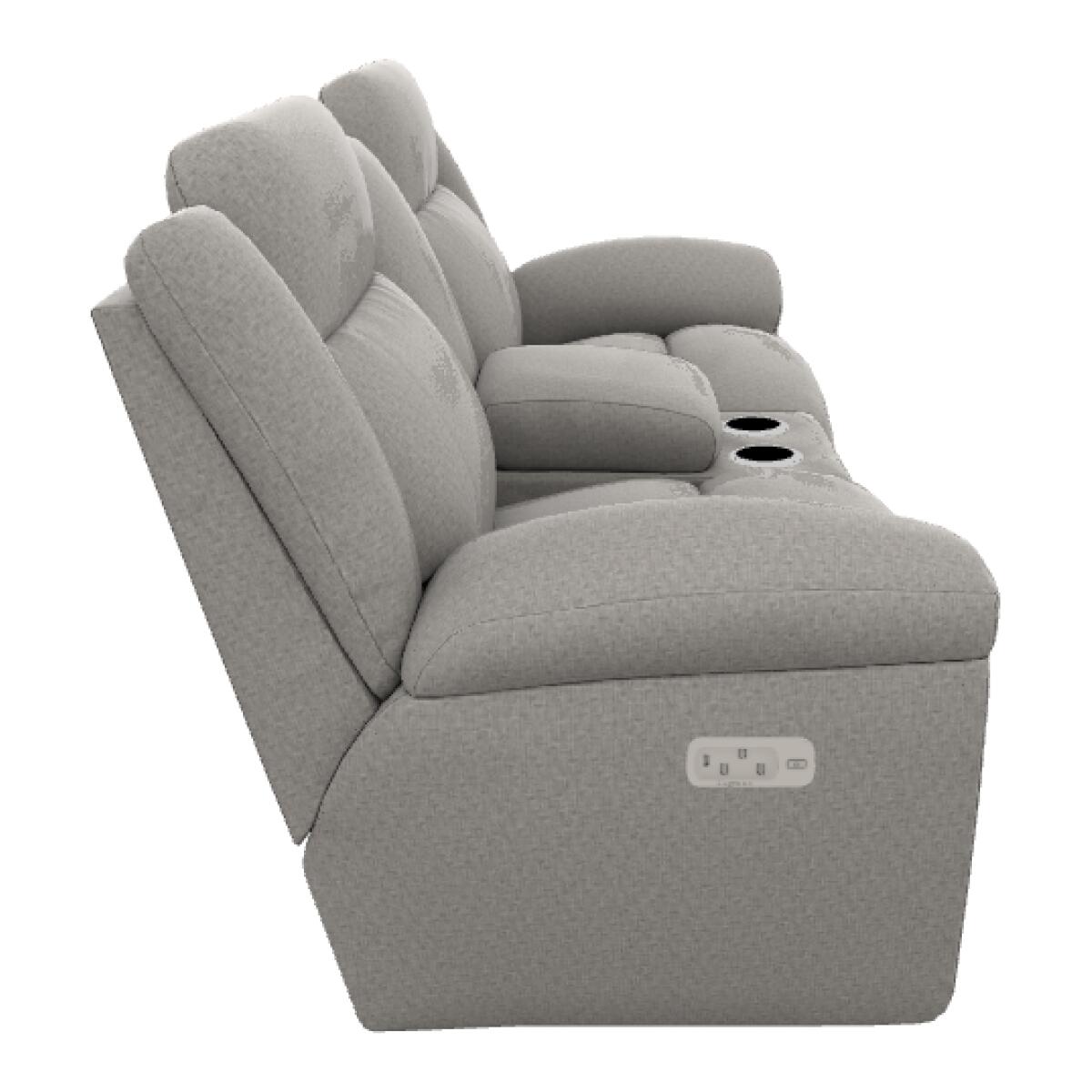 Joel Power Reclining Loveseat w/ Headrest, Lumbar & Console - X49761 - Image 5