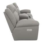 Joel Power Reclining Loveseat w/ Headrest, Lumbar & Console - X49761 - Image 5