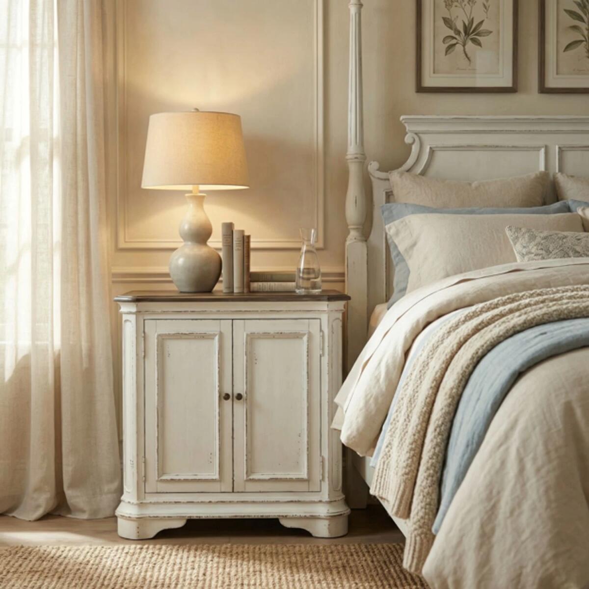 Magnolia Manor Door Bedside Chest w/ Charging Station - Image 2