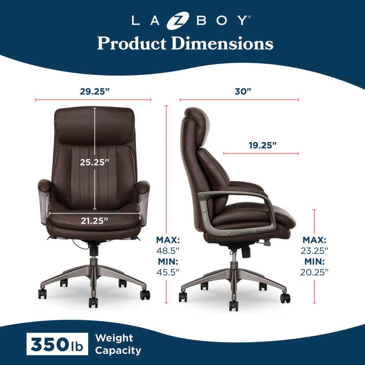 Nova Executive Leather Office Chair, Brown - 52372-BRN - Image 18
