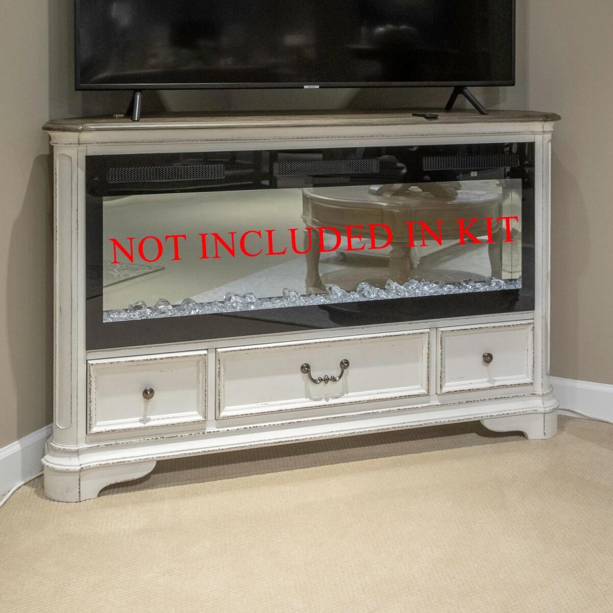 Fireplace TV Consoles 58 Inch Corner Fireplace TV Console - Image 2