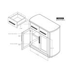Balam 2 Drawer & 2 Glass Door Server - Image 8