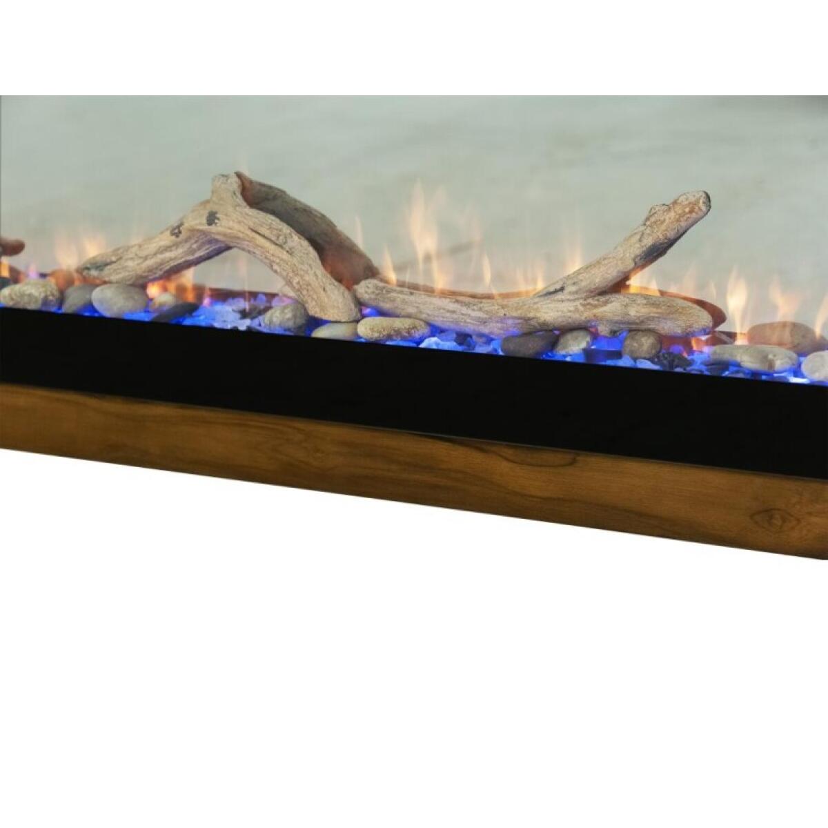 Natural Teca Console 94" Electric Fireplace compatible IFD1171CNF - Image 10