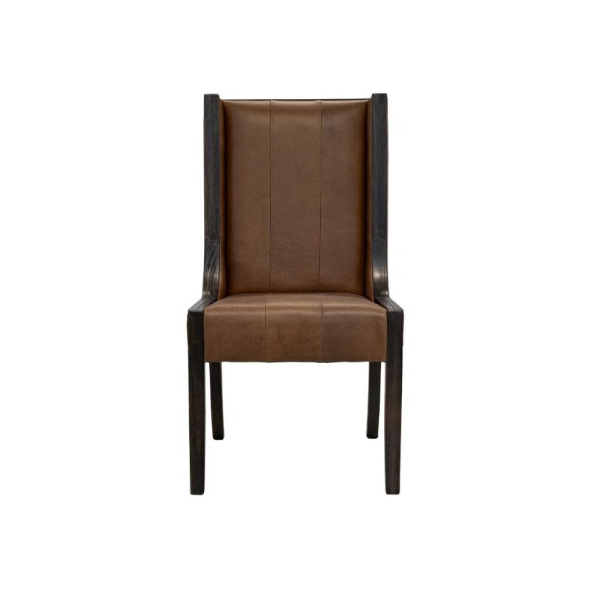 Walnut Upholstered Chair (100% Leather) IFD3422CHU - Image 2
