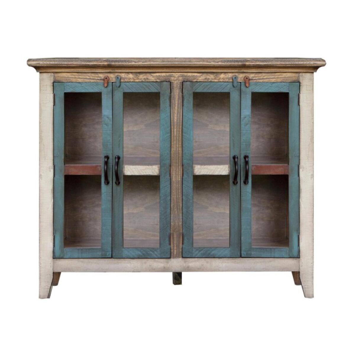Antique 4 Glass Door 50" Console - Image 7