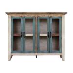Antique 4 Glass Door 50" Console - Image 7