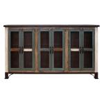 Antique 6 Iron Mesh Door 71" Console