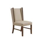 Silver Upholstered Chair (100% Leather) IFD6474CHU